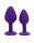 Rimba Berlin Bling Buttplug 2-teiliges Set Lila &Oslash; 3,8 cm