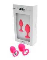 Rimba Berlin Bling Buttplug 2-teiliges Set Pink &Oslash; 3,8 cm
