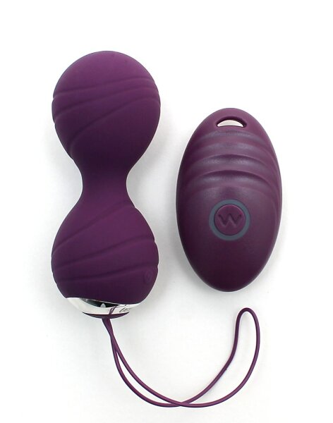 Rimba Cannes Liebeskugeln mit Vibration Lila &Oslash; 3,5 cm