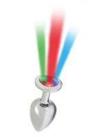 Rimba Toys Pisa Butt Plug mit LED Leuchten Silber &Oslash; 3,2 cm