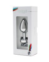 Rimba Toys Pisa Butt Plug mit LED Leuchten Silber &Oslash; 3,2 cm