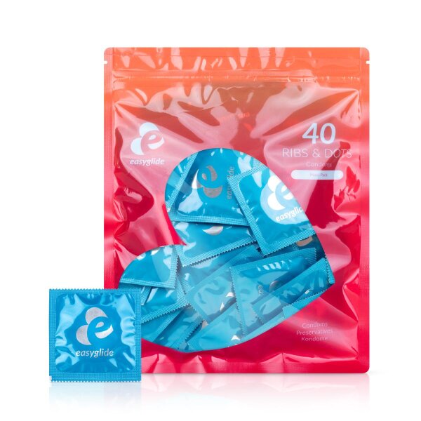 EasyGlide - Ribs and Dots Condoms - 40 pieces
