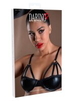 Daring Intimates Wetlook BH mit Tr&auml;gern schwarz S - L