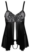 Cotelli Collection babydoll and thong black white S