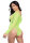 Fishnet thong back bodysuit O/S green