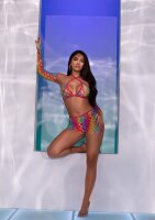 Leg Avenue Rainbow top, shrug & shorts