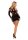 Leg Avenue Shredded cut-out mini dress schwarz O/S