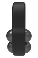 Dream Toys Ramrod cock ring with 3 weighted balls black