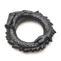 XR Brands Black Caiman - Silikon Cock Ring - Schwarz