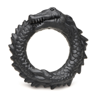 XR Brands Black Caiman - Silikon Cock Ring - Schwarz