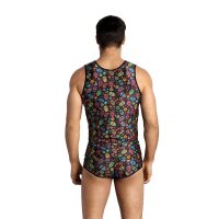 ANAIS Men Mexico Top mit bunten Totenk&ouml;pfen S - XL