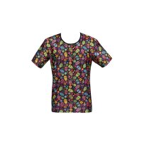 ANAIS Men Mexico T-Shirt mit bunten Totenk&ouml;pfen S - XL