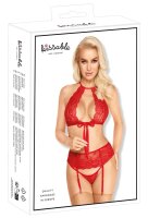 kissable - Suspender set red S/M - L/XL