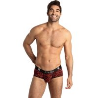 ANAIS Men Tribal shorts with animal print red S