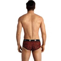 ANAIS Men Tribal shorts with animal print red S