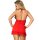Subblime Babydoll Blumenspitze rot S/M - L/XL