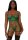 Forplay Blooming Beauty lingerie set bustier and suspender string green S