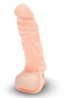 Size Up Silicone Realistic Penis Extender With Ball Loop Flesh