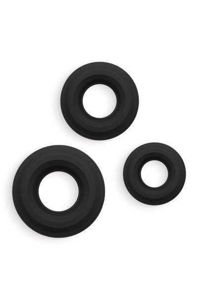 NS Novelties Renegade 3Pc Fireman Rings Black