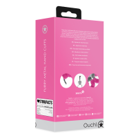 Furry Metal Hand Cuffs Pink