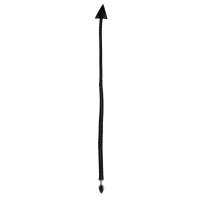 Shots - Ouch! Metal Anal Plug Devils Tail - Black
