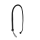 Shots - Ouch! PU Leather Whip with Knot Detail - Black