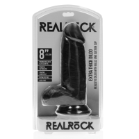 RealRock Extra Thick Straight with Balls 8 / 20,3 cm Black