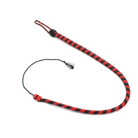 Kiotos Leather Whip Black & Red 90 cm