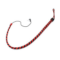 Kiotos Leather Whip Black & Red 90 cm