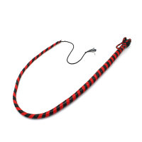 Kiotos Lederpeitsche Schwarz & Rot 120 cm