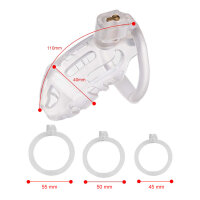 Sevanda Plastic Penis Chastity Cage - Transparent