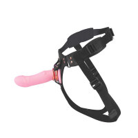 Sevanda Fernsteuerung Dildo mit Strap-on Gurt Gr&ouml;&szlig;e L schwarz/ rosa