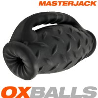 Oxballs MASTERJACK Double Penetration JO Sleeve Black Ice