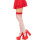 Leg Avenue Overknees Red/White One Size