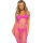 Leg Avenue Ankle-length mesh dress One Size Pink