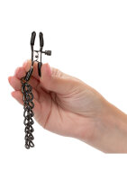 CalExotics Euphoria Collection nipple clamps with chain black
