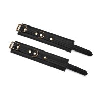 Liebe Seele wrist cuffs vegan leather  Black