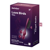 Satisfyer Love Birds Vary - Connect App Pelvic Floor Training - Wine Red