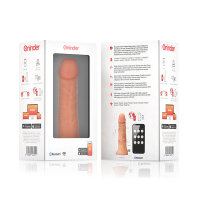 ONINDER Large Bogota Vibrator Dildo 9 Speeds Natural 22 cm Free App