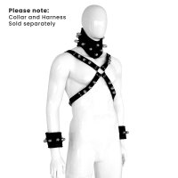 Kiotos Leather Padded Handcuffs Spikey Nuts