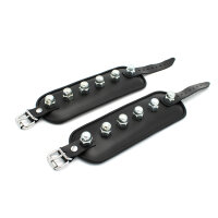 Kiotos Leather Padded Handcuffs Spikey Nuts