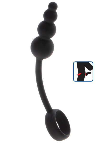 ToyJoy Manpower Anal Plug & Cock Ring Black