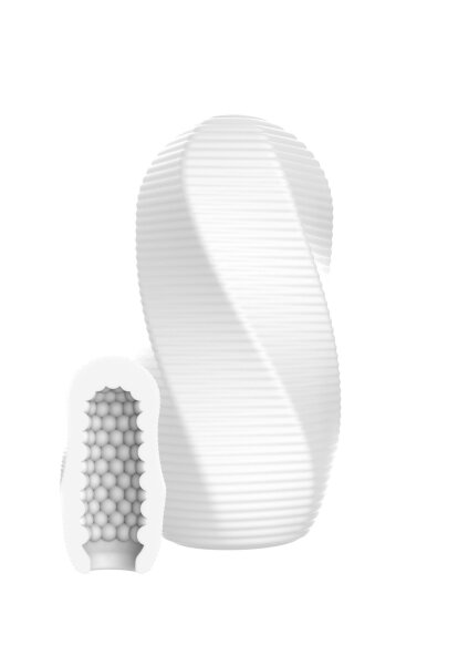 ToyJoy Hero Medium Masturbator Swirl White