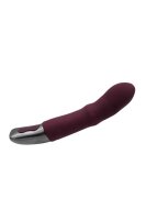 NMC Titanz 7 Inch Silicone Rechargeable Vibrator In Rubine Red
