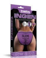 LoveToy Slide Printed Vibrating Sexy Panties Purple
