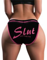 LoveToy Slut Printed Vibrating Sexy Panties Black