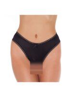 Amorable G-String with Open Crotch Black One Size
