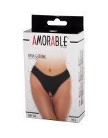 Amorable G-String with Open Crotch Black One Size