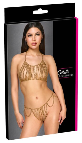 Cottelli Collection Top Set Chain Gold