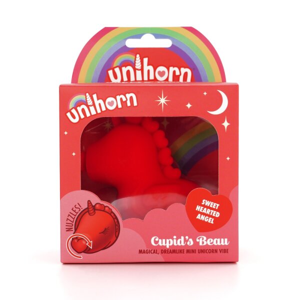 unihorn Cupids Beau Clitoral Stimulator Red 4.2 cm